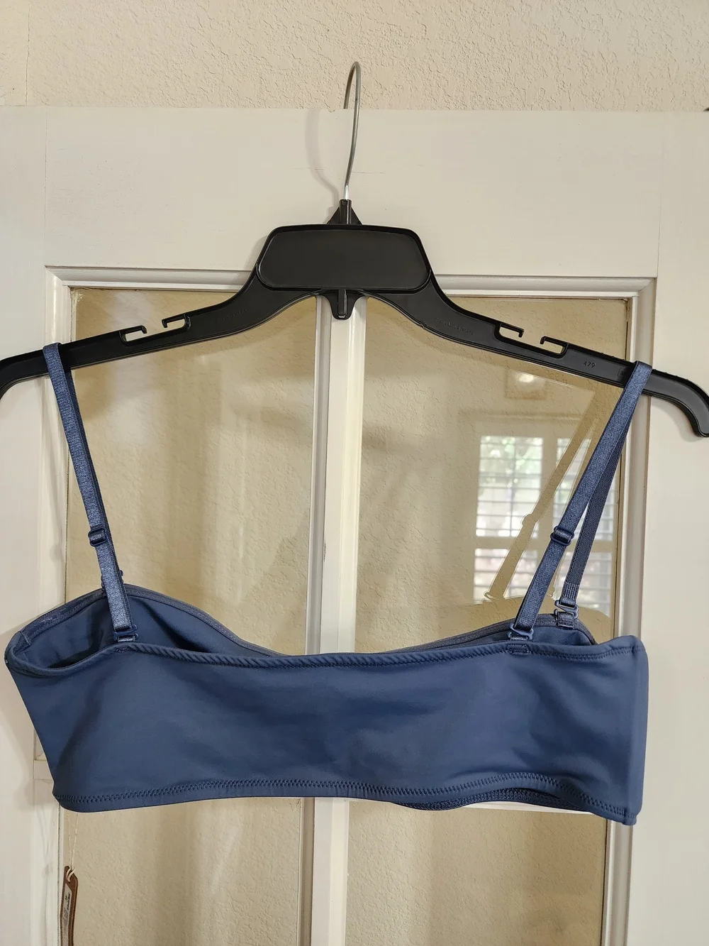 NWT SKIMS Denim Swim Micro Bandeau Bikini Top XL Blue
